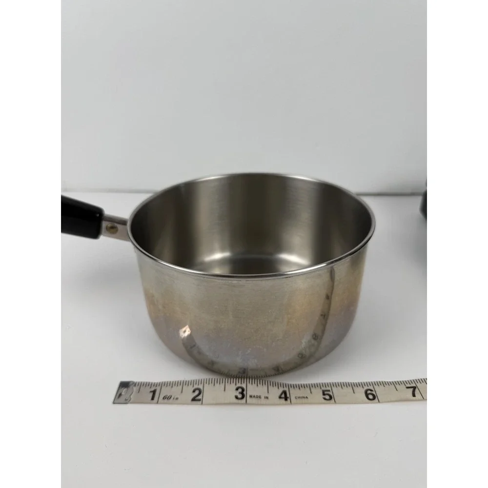 Vintage Revere Ware 1 1/2 QT Saucepan Stainless Steel Clinton, IL USA 95g